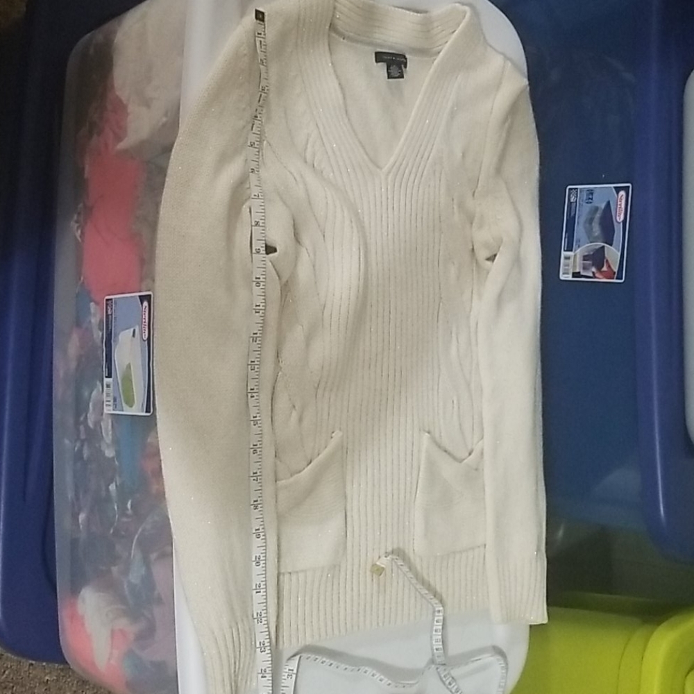Tommy hillfrgure white sweater very beautiful LG - Picture 9 of 15